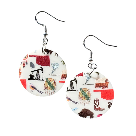 Oklahoma Symbols Earring