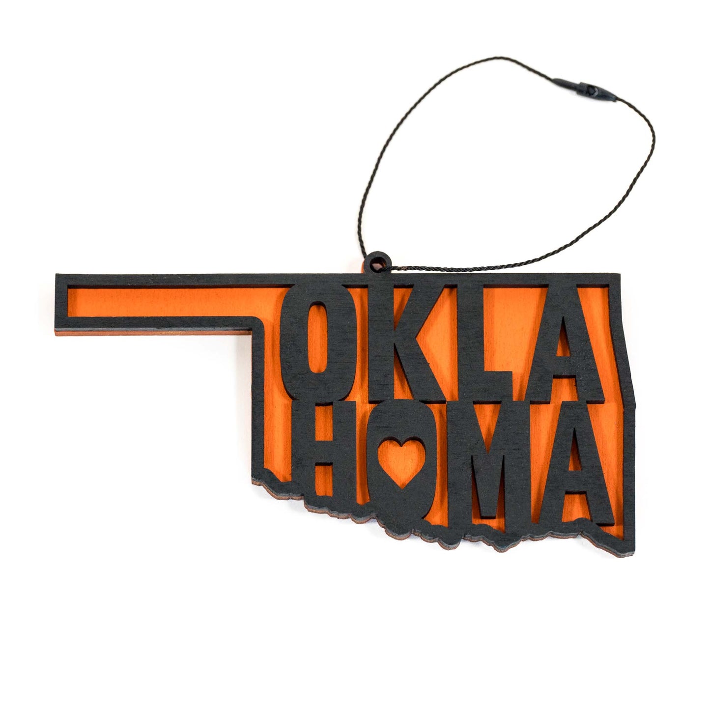 Orange Oklahoma Ornament