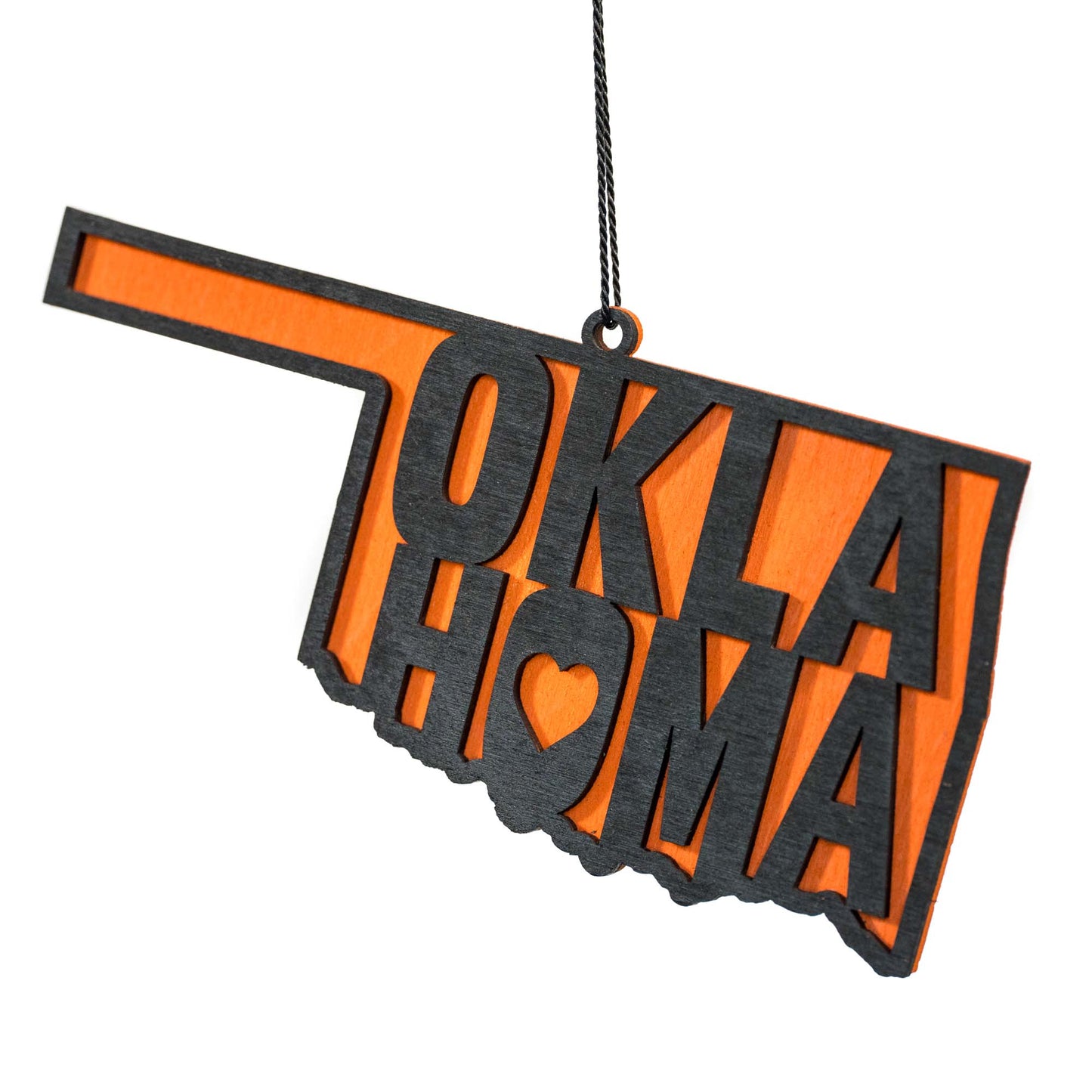 Orange Oklahoma Ornament
