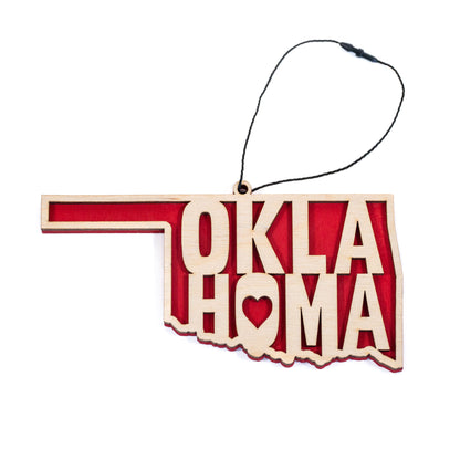 Red Oklahoma Ornament