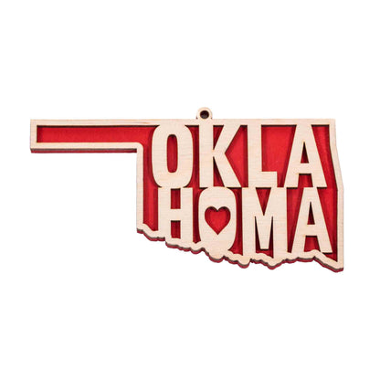 Red Oklahoma Ornament