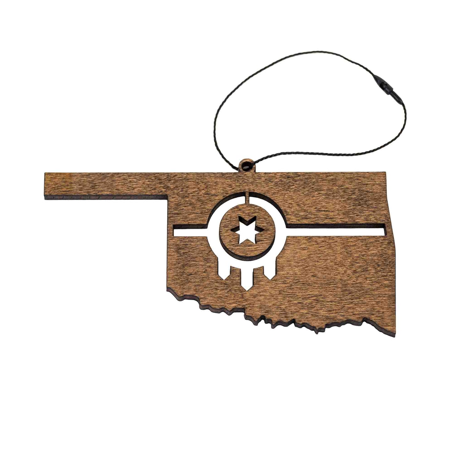 Tulsa Flag Oklahoma Ornament Brown