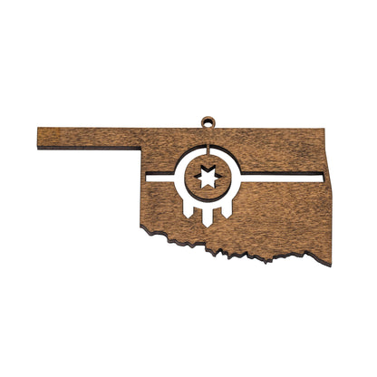 Tulsa Flag Oklahoma Ornament Brown