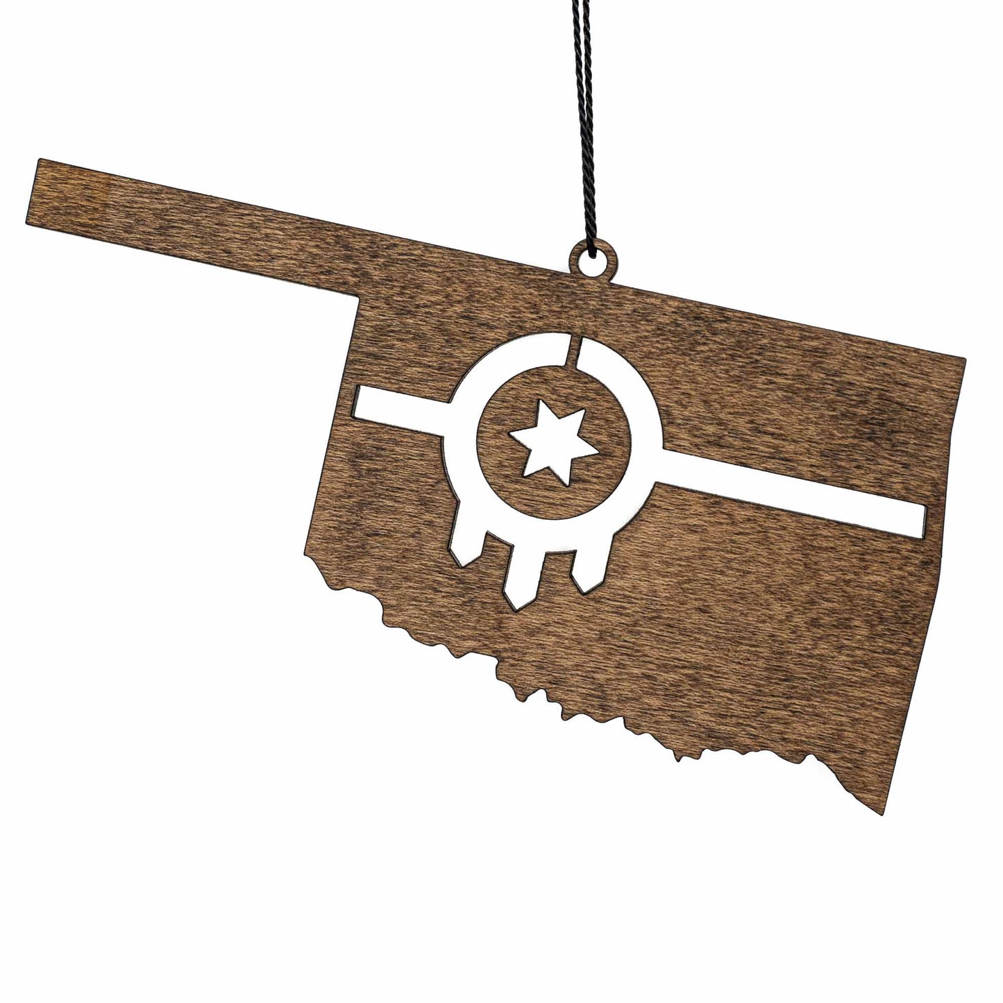 Tulsa Flag Oklahoma Ornament Brown