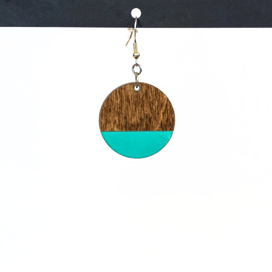Round w/ Color Wood Earring
