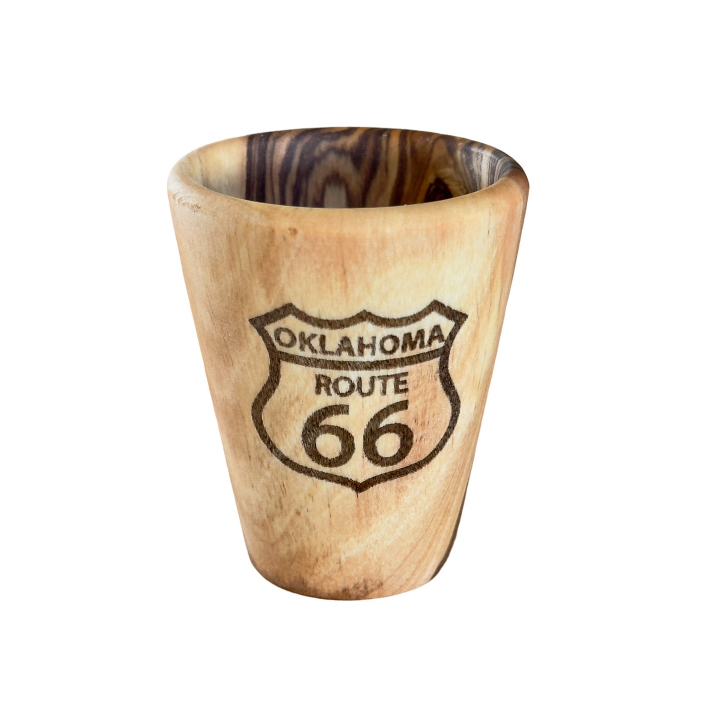 Oklahoma Route 66 Wood Shot Glass