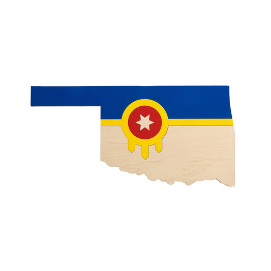 Oklahoma Tulsa Flag Sign